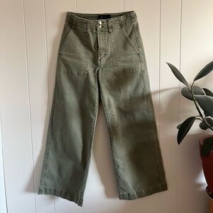 Gap High Rise Wide Leg Crop Utility Pants